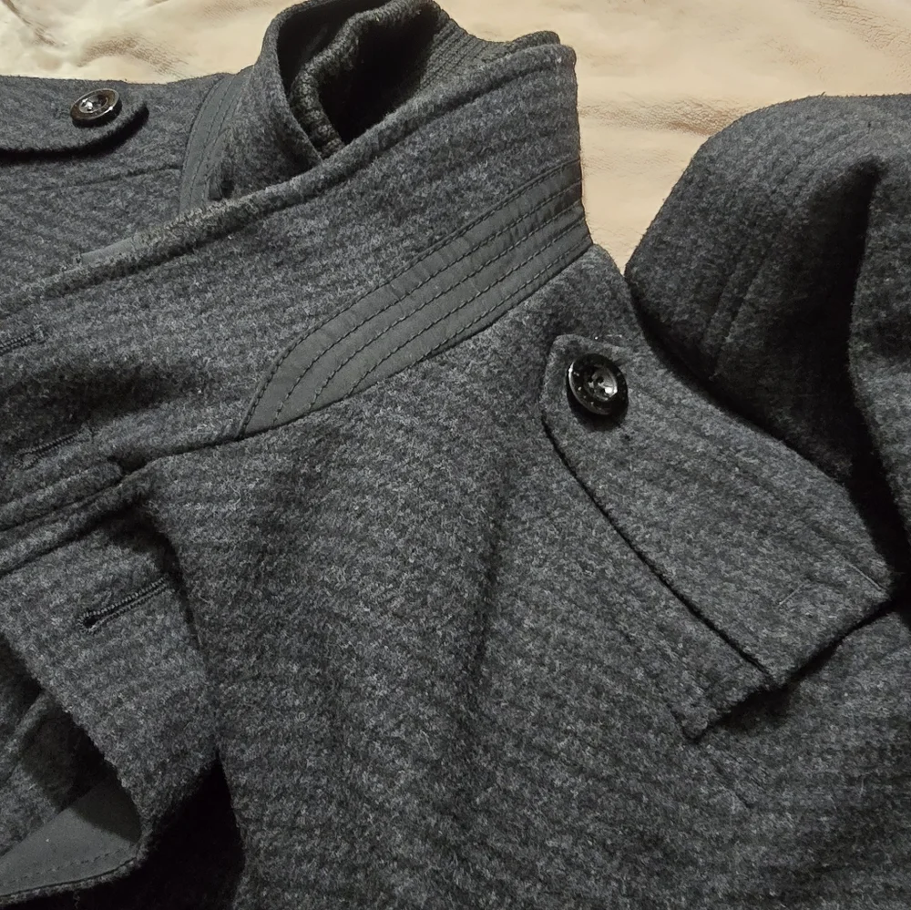 BOSS HUGO Boss Cassman coat wool blend zip/button front pockets lined men 40R